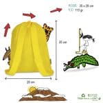 Medidas de la mochila blanda saco colección Animales de la marca Pepita Viajera