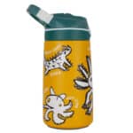 Detalle lateral izquierdo botella infantil termica colección animales raros marca Pepita Viajera, viajar, regalo