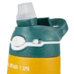 Detalle tapón antifugas, seguro apertura botella infantil termica colección animales raros marca Pepita Viajera, regalos, viajar