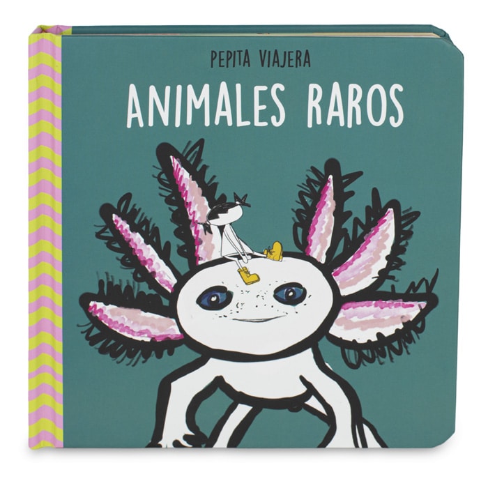 Portada del libro educativo animales raros, colección animales raros, de la marca Pepita Viajera