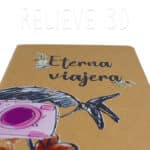 Libreta Kraft a5 marca Pepita Viajera colección Eterna Viajera detalle relieve 3d, regalo, vuelta al cole