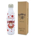 Detalle packaging botellas termicas colección pepikusama de la marca Pepita Viajera
