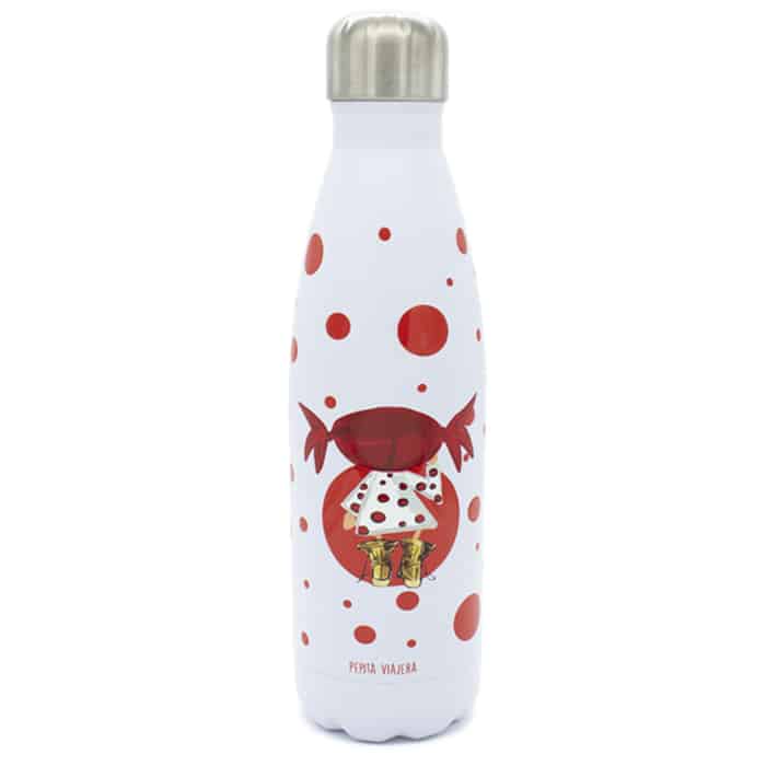 Detalle trasero botellas termicas colección pepikusama de la marca Pepita Viajera