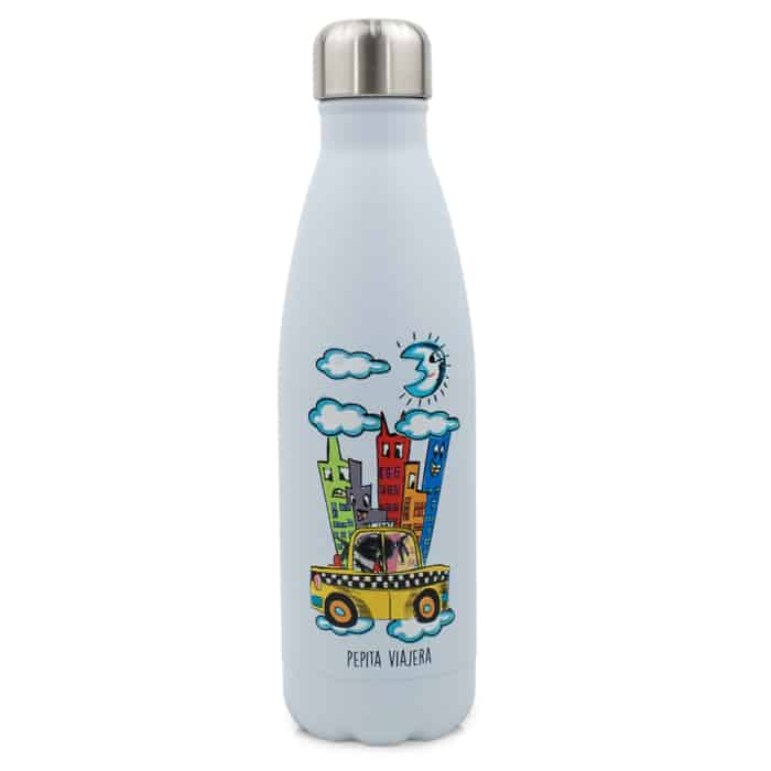 Detalle trasero botellas termicas colección pepirizzi de la marca Pepita Viajera